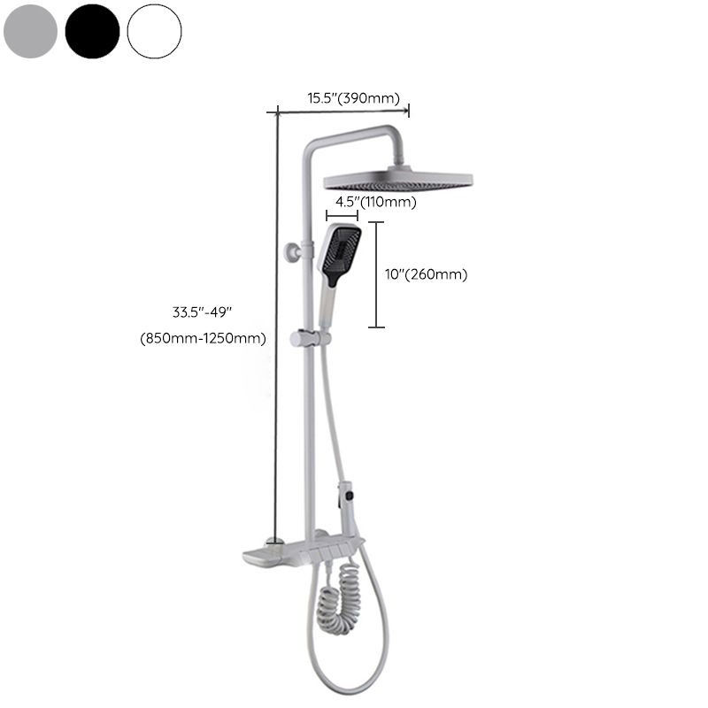 Wall Mounted Shower Metal Shower Faucet Arm Shower System with Slide Bar Clearhalo 'Bathroom Remodel & Bathroom Fixtures' 'Home Improvement' 'home_improvement' 'home_improvement_shower_faucets' 'Shower Faucets & Systems' 'shower_faucets' 'Showers & Bathtubs Plumbing' 'Showers & Bathtubs' 1200x1200_70e2dc1d-b337-45d8-85d1-4f0add5b147f