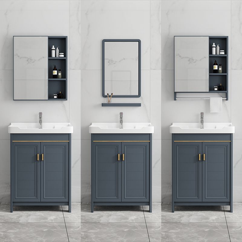 Modern Vanity Set Blue Drawer Ceramic Sink Faucet Vanity with Mirror Clearhalo 'Bathroom Remodel & Bathroom Fixtures' 'Bathroom Vanities' 'bathroom_vanities' 'Home Improvement' 'home_improvement' 'home_improvement_bathroom_vanities' 1200x1200_70edbced-8ffb-4e9e-99c0-48ec16de1ea1