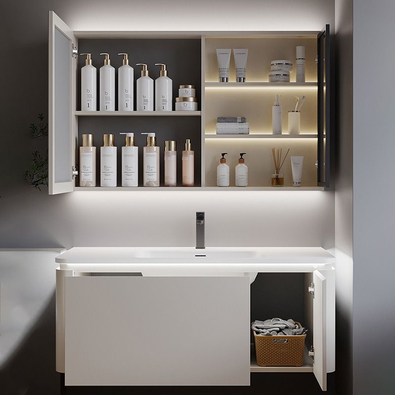 Modern Bathroom Vanity Wall Mount Rectangle Sink with Soft Close Door Clearhalo 'Bathroom Remodel & Bathroom Fixtures' 'Bathroom Vanities' 'bathroom_vanities' 'Home Improvement' 'home_improvement' 'home_improvement_bathroom_vanities' 1200x1200_70f750a6-5ffc-4086-9fa2-a8d262be5f38