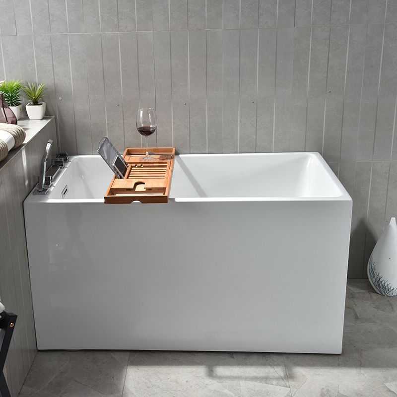 Acrylic Soaking Bathtub Antique Finish Rectangular Bathtub (Shelf not Included) Clearhalo 'Bathroom Remodel & Bathroom Fixtures' 'Bathtubs' 'Home Improvement' 'home_improvement' 'home_improvement_bathtubs' 'Showers & Bathtubs' 1200x1200_71028a61-1efe-4555-a018-33c6548232d8