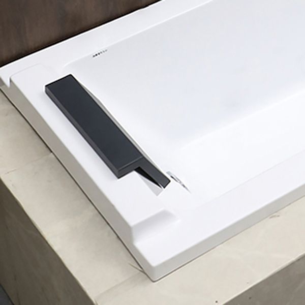 Modern Rectangular Bath Acrylic Soaking White Drop-in Bathtub Clearhalo 'Bathroom Remodel & Bathroom Fixtures' 'Bathtubs' 'Home Improvement' 'home_improvement' 'home_improvement_bathtubs' 'Showers & Bathtubs' 1200x1200_7105a2cf-832d-4a72-b9f1-39f8498b6286