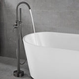 Floor Mounted Freestanding Tub Filler Metal Freestanding Tub Filler Trim with Spray Gun Clearhalo 'Bathroom Remodel & Bathroom Fixtures' 'Bathtub Faucets' 'bathtub_faucets' 'Home Improvement' 'home_improvement' 'home_improvement_bathtub_faucets' 1200x1200_711576ce-6ae5-47fa-8442-09fd4a173167