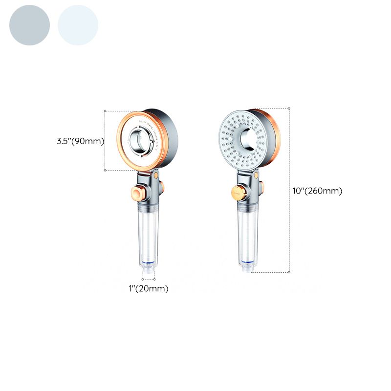 Reversible Round Shower Head 3 Sprays Adjustable Water Flow Handheld Shower Head Clearhalo 'Bathroom Remodel & Bathroom Fixtures' 'Home Improvement' 'home_improvement' 'home_improvement_shower_heads' 'Shower Heads' 'shower_heads' 'Showers & Bathtubs Plumbing' 'Showers & Bathtubs' 1200x1200_714b12cc-15d8-48a7-9dbb-822892812a22