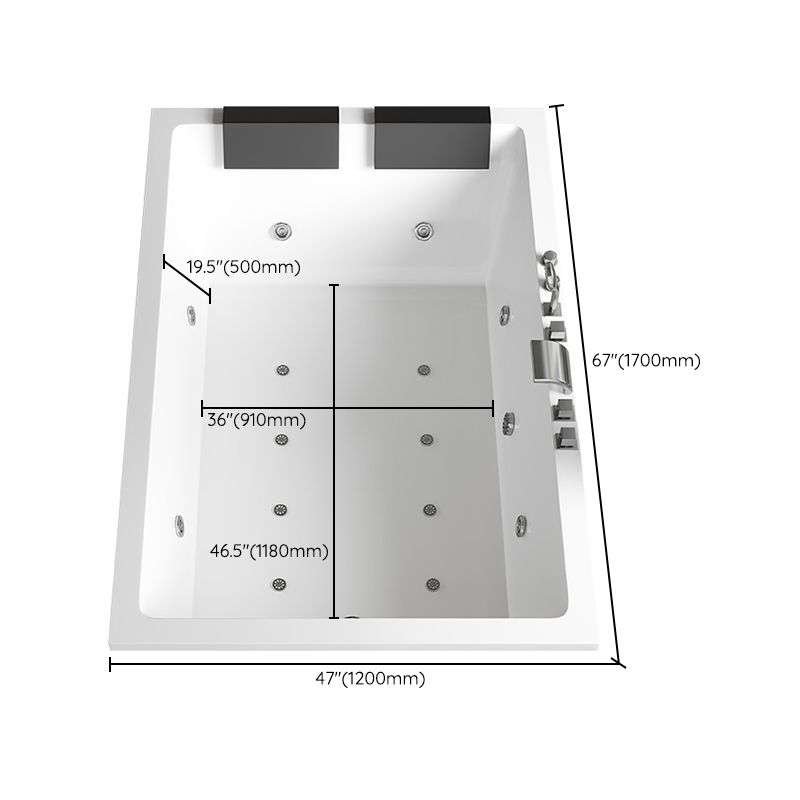 Rectangular White Bath Acrylic Modern Soaking Drop-in Bathtub Clearhalo 'Bathroom Remodel & Bathroom Fixtures' 'Bathtubs' 'Home Improvement' 'home_improvement' 'home_improvement_bathtubs' 'Showers & Bathtubs' 1200x1200_71522b17-cfb4-4876-90b4-ea6b092152bc