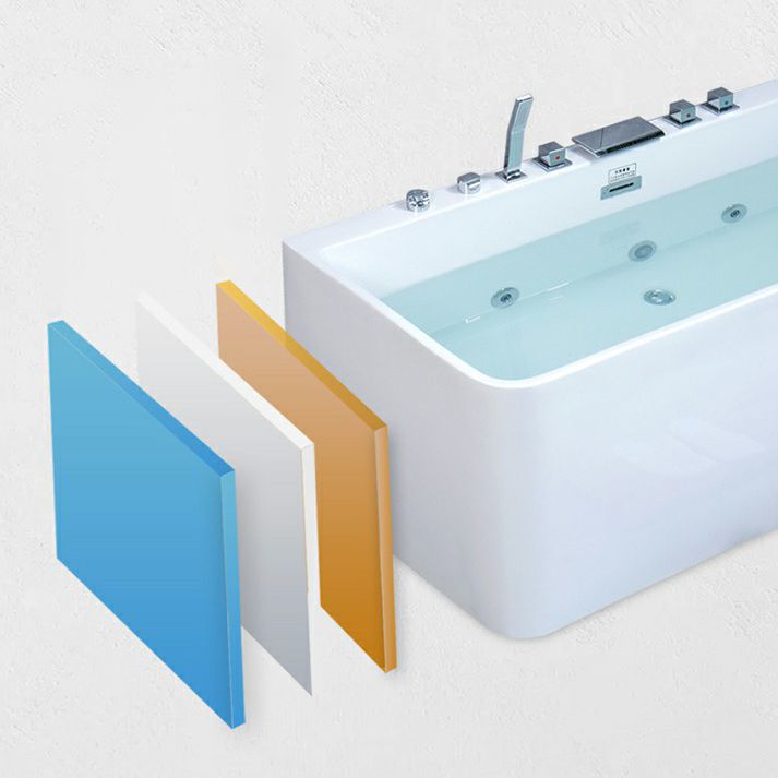 Contemporary Stand Alone Tub with Drain Bathroom White Acrylic Bathtub Clearhalo 'Bathroom Remodel & Bathroom Fixtures' 'Bathtubs' 'Home Improvement' 'home_improvement' 'home_improvement_bathtubs' 'Showers & Bathtubs' 1200x1200_715851a7-3504-4e0b-9712-c231a80034fb