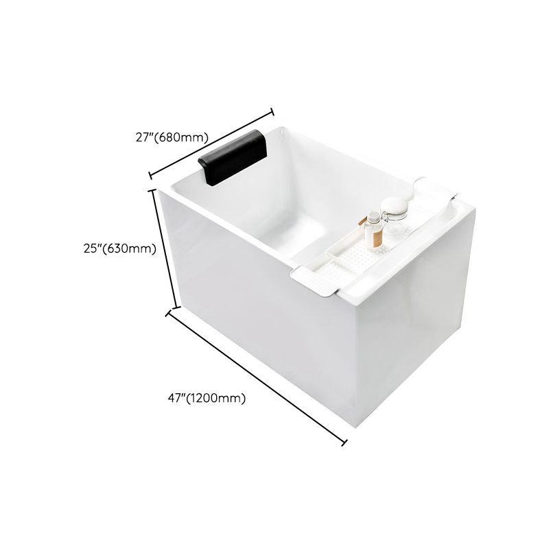 Back to Wall Soaking Bathtub Antique Finish Rectangular Acrylic Bath Tub Clearhalo 'Bathroom Remodel & Bathroom Fixtures' 'Bathtubs' 'Home Improvement' 'home_improvement' 'home_improvement_bathtubs' 'Showers & Bathtubs' 1200x1200_715d35b7-9dfc-4027-b975-2bd2bfc137aa