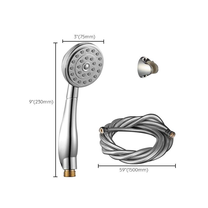 Contemporary Shower Head Metal Handheld Shower Head with Adjustable Water Flow Clearhalo 'Bathroom Remodel & Bathroom Fixtures' 'Home Improvement' 'home_improvement' 'home_improvement_shower_heads' 'Shower Heads' 'shower_heads' 'Showers & Bathtubs Plumbing' 'Showers & Bathtubs' 1200x1200_716e28ed-2f94-41c7-a1db-ab57b2e9b6cf