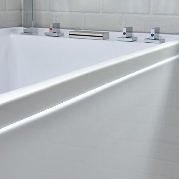 Acrylic Rectangular Bath Soaking Back to Wall Tub , 25.2-inch Tall Clearhalo 'Bathroom Remodel & Bathroom Fixtures' 'Bathtubs' 'Home Improvement' 'home_improvement' 'home_improvement_bathtubs' 'Showers & Bathtubs' 1200x1200_71bdd6c8-0d05-475f-b80e-077d03da24dd