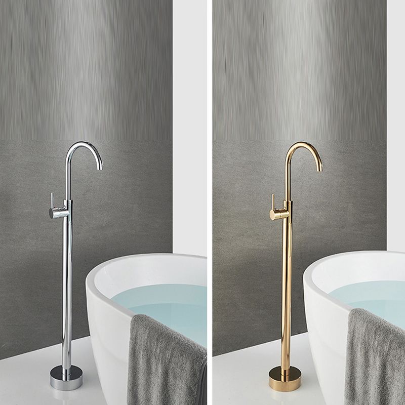 Modern Freestanding Tub Faucet Floor Mounted Lever Freestanding Tub Filler Trim Clearhalo 'Bathroom Remodel & Bathroom Fixtures' 'Bathtub Faucets' 'bathtub_faucets' 'Home Improvement' 'home_improvement' 'home_improvement_bathtub_faucets' 1200x1200_71c44529-fb95-4bf2-9cf3-5eb63d2bf10d