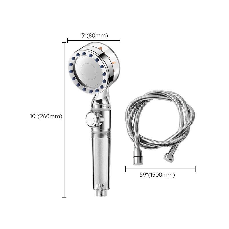 Contemporary Handheld Supercharged Shower Head Round Turbo Spray Head Clearhalo 'Bathroom Remodel & Bathroom Fixtures' 'Home Improvement' 'home_improvement' 'home_improvement_shower_heads' 'Shower Heads' 'shower_heads' 'Showers & Bathtubs Plumbing' 'Showers & Bathtubs' 1200x1200_71c6de34-1411-498f-ab59-b2b3e2361ee8