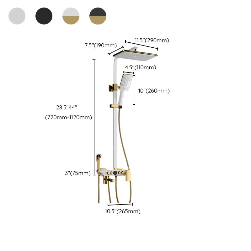 Slide Bar Shower System Adjustable Spray Pattern Shower Head Combo Clearhalo 'Bathroom Remodel & Bathroom Fixtures' 'Home Improvement' 'home_improvement' 'home_improvement_shower_faucets' 'Shower Faucets & Systems' 'shower_faucets' 'Showers & Bathtubs Plumbing' 'Showers & Bathtubs' 1200x1200_71db7b28-c00d-450e-9bc4-e3b4f627aa59