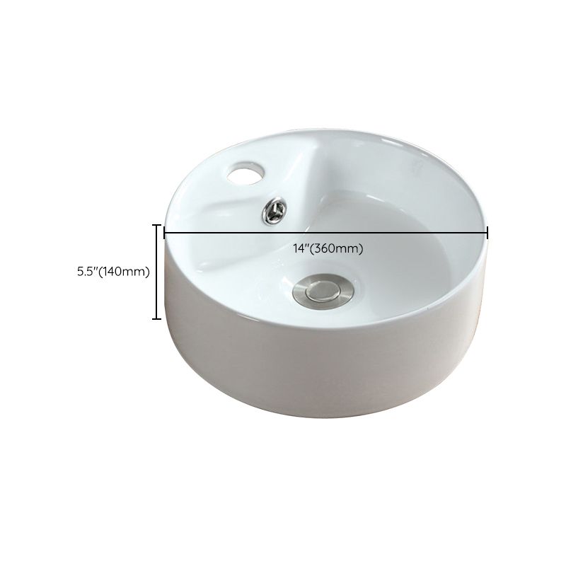 Modern Bathroom Sink Pop-Up Drain Porcelain Round Vessel Sink Clearhalo 'Bathroom Remodel & Bathroom Fixtures' 'Bathroom Sinks & Faucet Components' 'Bathroom Sinks' 'bathroom_sink' 'Home Improvement' 'home_improvement' 'home_improvement_bathroom_sink' 1200x1200_71f5d738-203c-4d20-aad6-bcfcab834dd6