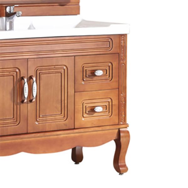 Traditional Freestanding Bathroom Vanity Set Wood Sink Vanity with Mirror Clearhalo 'Bathroom Remodel & Bathroom Fixtures' 'Bathroom Vanities' 'bathroom_vanities' 'Home Improvement' 'home_improvement' 'home_improvement_bathroom_vanities' 1200x1200_725ac112-0ef5-40d2-8345-694e343fd8eb