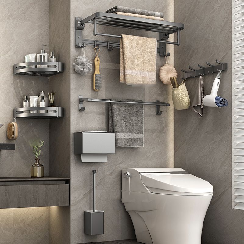 Modern Bathroom Hardware Set Grey Metal Bathroom Accessory Kit Anti-rust Clearhalo 'Bathroom Hardware Sets' 'Bathroom Hardware' 'Bathroom Remodel & Bathroom Fixtures' 'bathroom_hardware_sets' 'Home Improvement' 'home_improvement' 'home_improvement_bathroom_hardware_sets' 1200x1200_726f0471-434e-41a2-9eb5-55c6f5fd1518