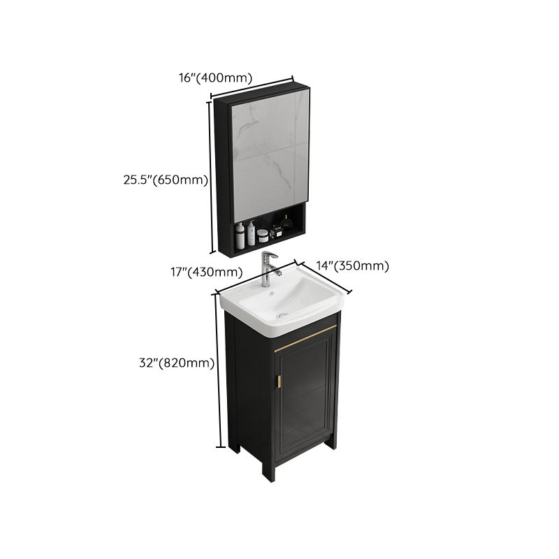 Rectangular Bathroom Vanity Single-Sink Glam Black Freestanding Vanity Set Clearhalo 'Bathroom Remodel & Bathroom Fixtures' 'Bathroom Vanities' 'bathroom_vanities' 'Home Improvement' 'home_improvement' 'home_improvement_bathroom_vanities' 1200x1200_727aa969-92e2-413f-86f7-fb1ea8aa84b8