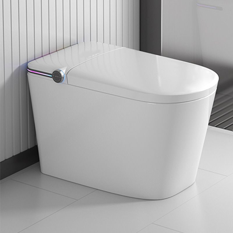 White Elongated Antimicrobial Floor Mount Bidet with Warm Air Dryer Clearhalo 'Bathroom Remodel & Bathroom Fixtures' 'Bidets' 'Home Improvement' 'home_improvement' 'home_improvement_bidets' 'Toilets & Bidets' 1200x1200_72898c4a-5885-4b75-b041-c51e7a8ea4e6