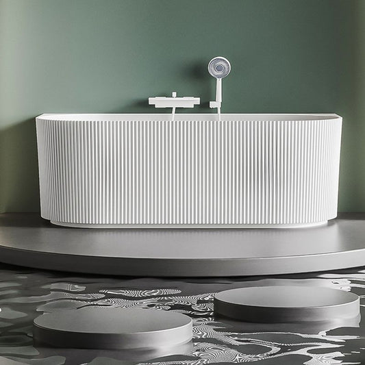 Modern White Acrylic Soaking Bathtub Rectangle Back to Wall Bathtub Clearhalo 'Bathroom Remodel & Bathroom Fixtures' 'Bathtubs' 'Home Improvement' 'home_improvement' 'home_improvement_bathtubs' 'Showers & Bathtubs' 1200x1200_72b22e6e-bb69-4231-92bb-9a66483da670