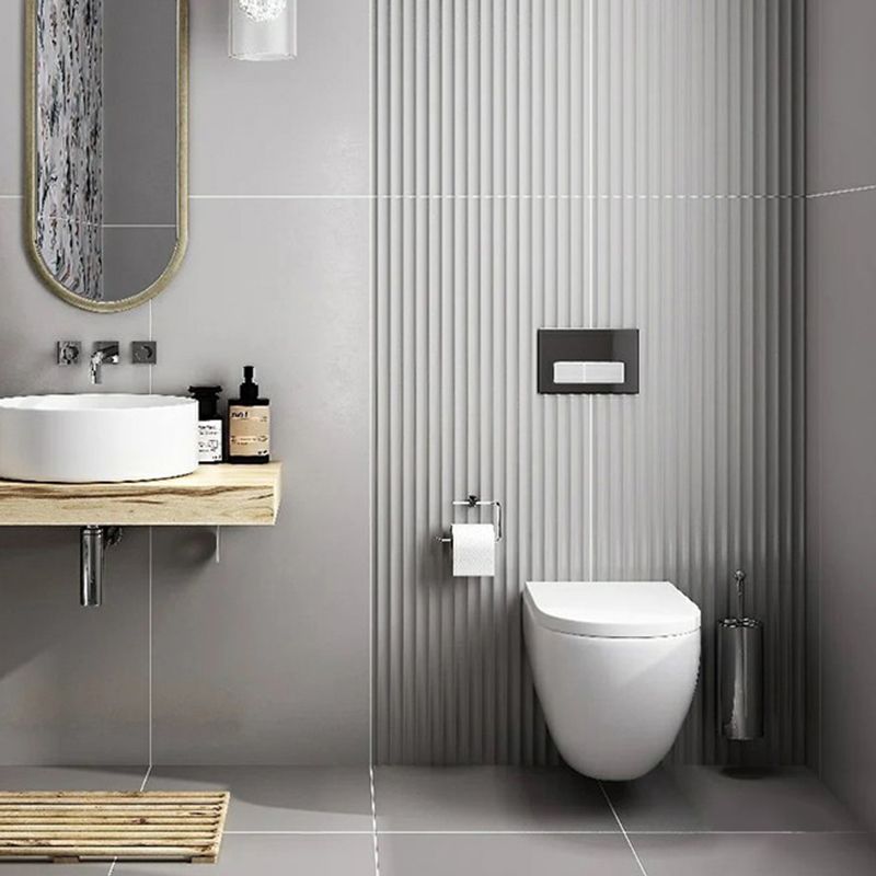 Rectangular Ceramic Glazed Straight Edge Singular Tile No Pattern Bathroom Floor Clearhalo 'Floor Tiles & Wall Tiles' 'floor_tiles_wall_tiles' 'Flooring 'Home Improvement' 'home_improvement' 'home_improvement_floor_tiles_wall_tiles' Walls and Ceiling' 1200x1200_72d1fed7-80cd-4653-aea6-92aaaaaa3815