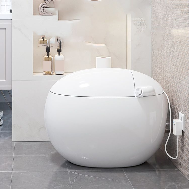 White Electronic Toilet Seat Elongated Floor Standing Bidet with Heated Seat Clearhalo 'Bathroom Remodel & Bathroom Fixtures' 'Bidets' 'Home Improvement' 'home_improvement' 'home_improvement_bidets' 'Toilets & Bidets' 1200x1200_72d298bf-be5a-4cdd-a803-3dbe40f89f8c