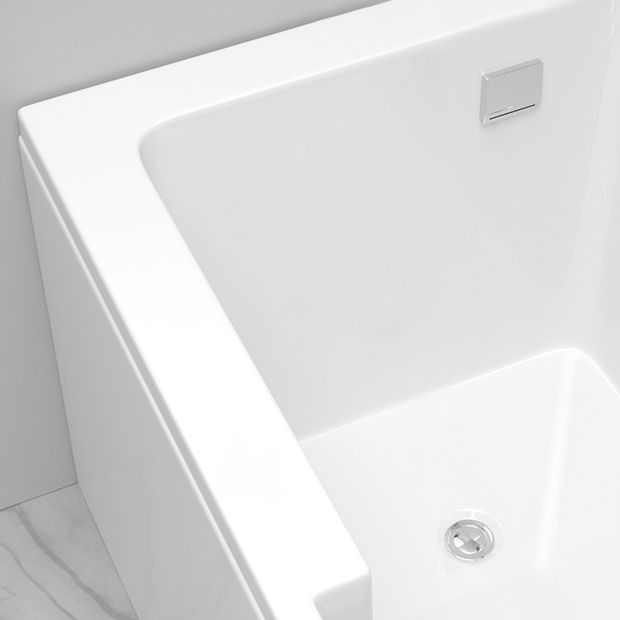 Back to Wall Soaking Bath Modern Rectangular Antique Finish Bath Tub Clearhalo 'Bathroom Remodel & Bathroom Fixtures' 'Bathtubs' 'Home Improvement' 'home_improvement' 'home_improvement_bathtubs' 'Showers & Bathtubs' 1200x1200_731985d5-0100-421c-9321-67cd89cef3e6