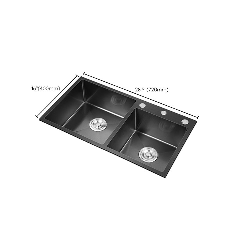 Modern Style Kitchen Sink Drop-In Corrosion Resistant Kitchen Double Sink Clearhalo 'Home Improvement' 'home_improvement' 'home_improvement_kitchen_sinks' 'Kitchen Remodel & Kitchen Fixtures' 'Kitchen Sinks & Faucet Components' 'Kitchen Sinks' 'kitchen_sinks' 1200x1200_73235bdd-0cff-43e0-8cd2-0c451b930fa4