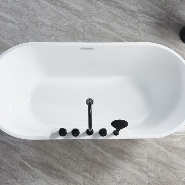 White Oval Bath Tub for Bathroom Soaking Stand Alone Tub with Drain Clearhalo 'Bathroom Remodel & Bathroom Fixtures' 'Bathtubs' 'Home Improvement' 'home_improvement' 'home_improvement_bathtubs' 'Showers & Bathtubs' 1200x1200_73236437-35e0-4584-8cce-90128f6d1535