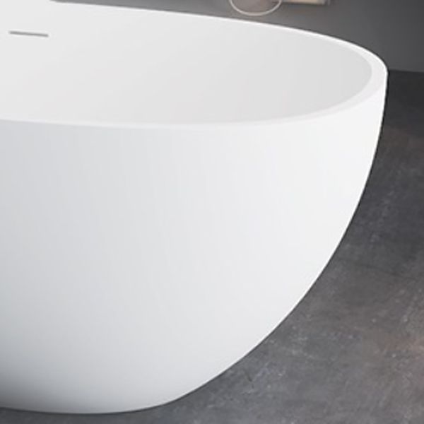 Modern White Ellipse Bathtub Freestanding Soaking Bathtub with Drain Bath Tub Clearhalo 'Bathroom Remodel & Bathroom Fixtures' 'Bathtubs' 'Home Improvement' 'home_improvement' 'home_improvement_bathtubs' 'Showers & Bathtubs' 1200x1200_7326d35d-e860-4197-9994-3d6b46b50f7e