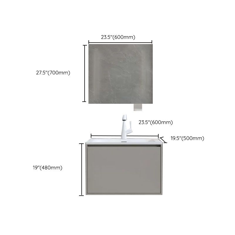 Modern Bathroom Sink Vanity Stainless Steel Wall-Mounted with Soft Close Door Clearhalo 'Bathroom Remodel & Bathroom Fixtures' 'Bathroom Vanities' 'bathroom_vanities' 'Home Improvement' 'home_improvement' 'home_improvement_bathroom_vanities' 1200x1200_73587c8e-6138-4960-a08b-26fb1416a961