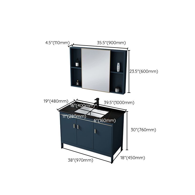 Bathroom Sink Vanity Rectangular Doors Drawers Faucet Vanity Sink with Mirror Clearhalo 'Bathroom Remodel & Bathroom Fixtures' 'Bathroom Vanities' 'bathroom_vanities' 'Home Improvement' 'home_improvement' 'home_improvement_bathroom_vanities' 1200x1200_7389aa5a-4778-4d42-b41e-226f2c6d0d1c