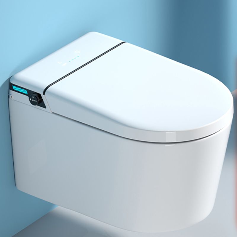 Elongated Smart Wall Mounted Bidet 14.17" H Toilet Seat Bidet with Warm Air Dryer Clearhalo 'Bathroom Remodel & Bathroom Fixtures' 'Bidets' 'Home Improvement' 'home_improvement' 'home_improvement_bidets' 'Toilets & Bidets' 1200x1200_738d732f-bc20-4aa7-9f1e-347240b33245