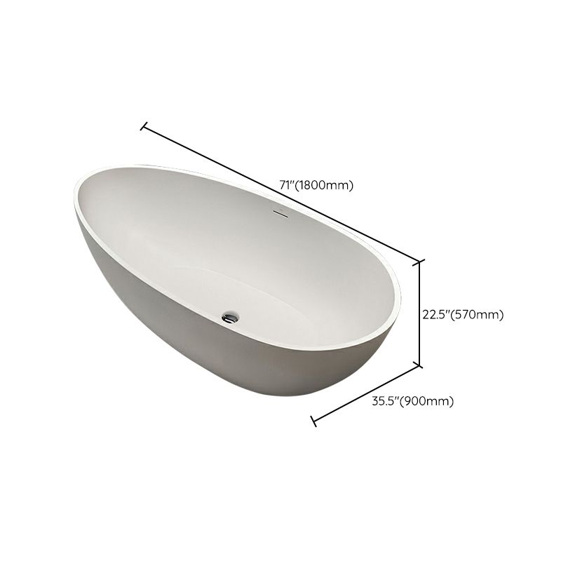 Modern Stone Freestanding Bathtub White Soaking Bathtub for Bathroom Clearhalo 'Bathroom Remodel & Bathroom Fixtures' 'Bathtubs' 'Home Improvement' 'home_improvement' 'home_improvement_bathtubs' 'Showers & Bathtubs' 1200x1200_738fbad4-7fa1-478d-a2f3-94acd87d78e2