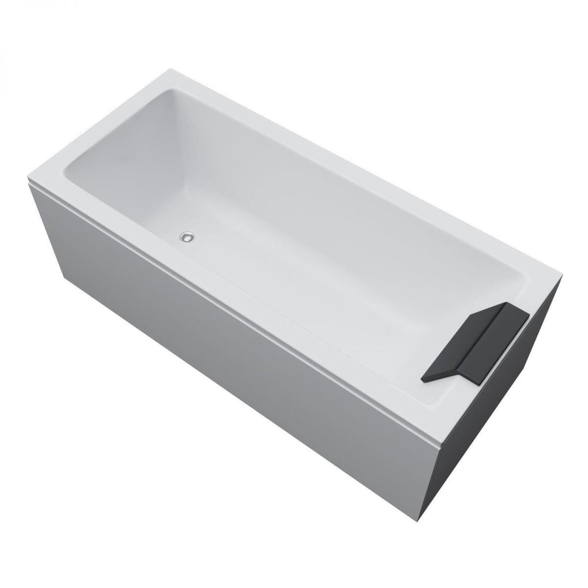 Modern Stand Alone Bathtub Acrylic Soaking White Rectangular Bath Clearhalo 'Bathroom Remodel & Bathroom Fixtures' 'Bathtubs' 'Home Improvement' 'home_improvement' 'home_improvement_bathtubs' 'Showers & Bathtubs' 1200x1200_73dcf6ea-ee13-4720-bbe9-2ce9e7cd9af1