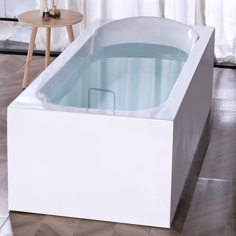 Soaking Bathtub Acrylic Antique Finish Rectangular Back to Wall Bath Tub Clearhalo 'Bathroom Remodel & Bathroom Fixtures' 'Bathtubs' 'Home Improvement' 'home_improvement' 'home_improvement_bathtubs' 'Showers & Bathtubs' 1200x1200_73efd87d-e2f3-41c9-aff3-1e88f1d86632