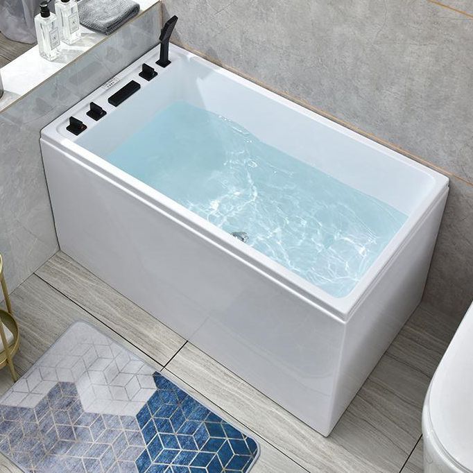 Back to Wall Antique Finish Bath Soaking Rectangular Modern Tub Clearhalo 'Bathroom Remodel & Bathroom Fixtures' 'Bathtubs' 'Home Improvement' 'home_improvement' 'home_improvement_bathtubs' 'Showers & Bathtubs' 1200x1200_73f2a9d0-c5da-41c1-9eb6-6c8224c6ac7a