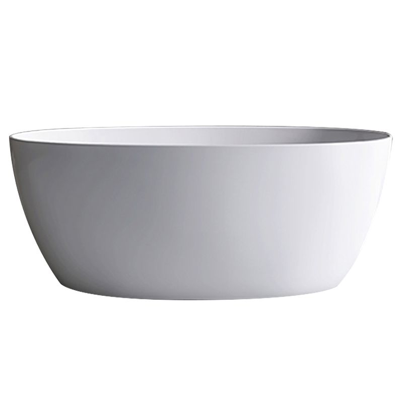 Modern Ellipse White Acrylic Bathtub Freestand Soaking Bathtub with Drain Bath Tub Clearhalo 'Bathroom Remodel & Bathroom Fixtures' 'Bathtubs' 'Home Improvement' 'home_improvement' 'home_improvement_bathtubs' 'Showers & Bathtubs' 1200x1200_74028d0d-9cf5-41b1-90d3-85327c3ed2b4