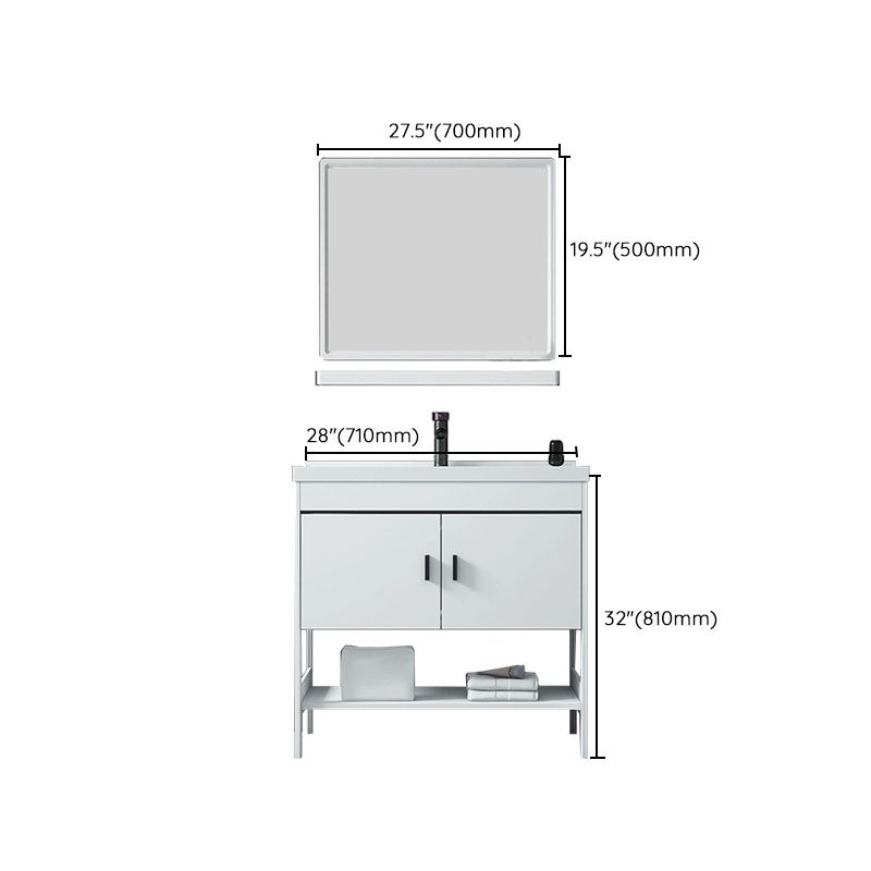 Freestanding Modern Sink Included Bath Vanity in White for Bathroom Clearhalo 'Bathroom Remodel & Bathroom Fixtures' 'Bathroom Vanities' 'bathroom_vanities' 'Home Improvement' 'home_improvement' 'home_improvement_bathroom_vanities' 1200x1200_742bb190-a7b8-4265-9668-69dae2e14de4