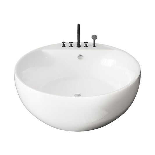 Soaking Antique Finish Round Bathtub Stand Alone Modern Bath Tub Clearhalo 'Bathroom Remodel & Bathroom Fixtures' 'Bathtubs' 'Home Improvement' 'home_improvement' 'home_improvement_bathtubs' 'Showers & Bathtubs' 1200x1200_7439096f-63ea-42fd-a8a9-e18b2dbc3b79