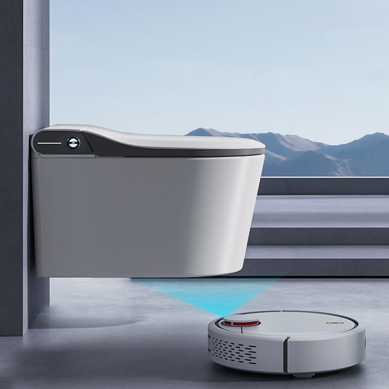 Contemporary Wall Mounted Bidet Elongated White Foot Sensor Heated Seat Clearhalo 'Bathroom Remodel & Bathroom Fixtures' 'Bidets' 'Home Improvement' 'home_improvement' 'home_improvement_bidets' 'Toilets & Bidets' 1200x1200_746c2f5d-5f26-472b-9a15-dcf7e45937ba