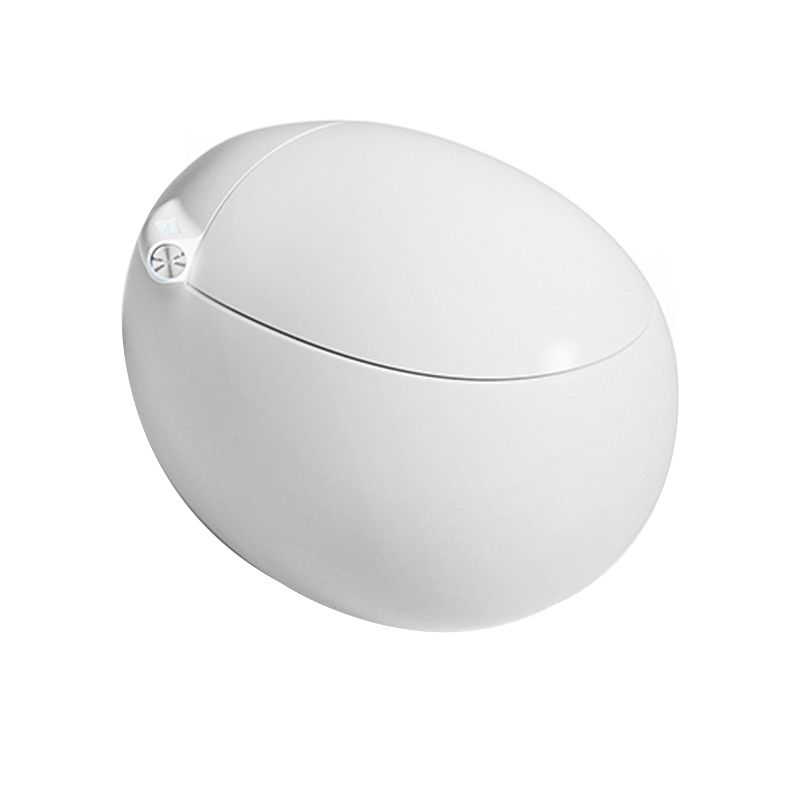 Round White Ceramic Foot Sensor Contemporary with Heated Seat Floor Mount Bidet Clearhalo 'Bathroom Remodel & Bathroom Fixtures' 'Bidets' 'Home Improvement' 'home_improvement' 'home_improvement_bidets' 'Toilets & Bidets' 1200x1200_748552a0-bc48-447b-a45f-90fc007f5bb5