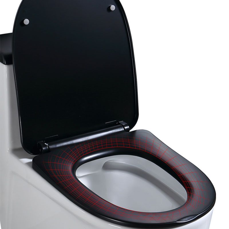 Floor Mount Toilet Black and White Toilet with Siphon Jet Water-saving Function Clearhalo 'Bathroom Remodel & Bathroom Fixtures' 'Home Improvement' 'home_improvement' 'home_improvement_toilets' 'Toilets & Bidets' 'Toilets' 1200x1200_7494a371-c30e-42f5-96de-0383f665d4a6