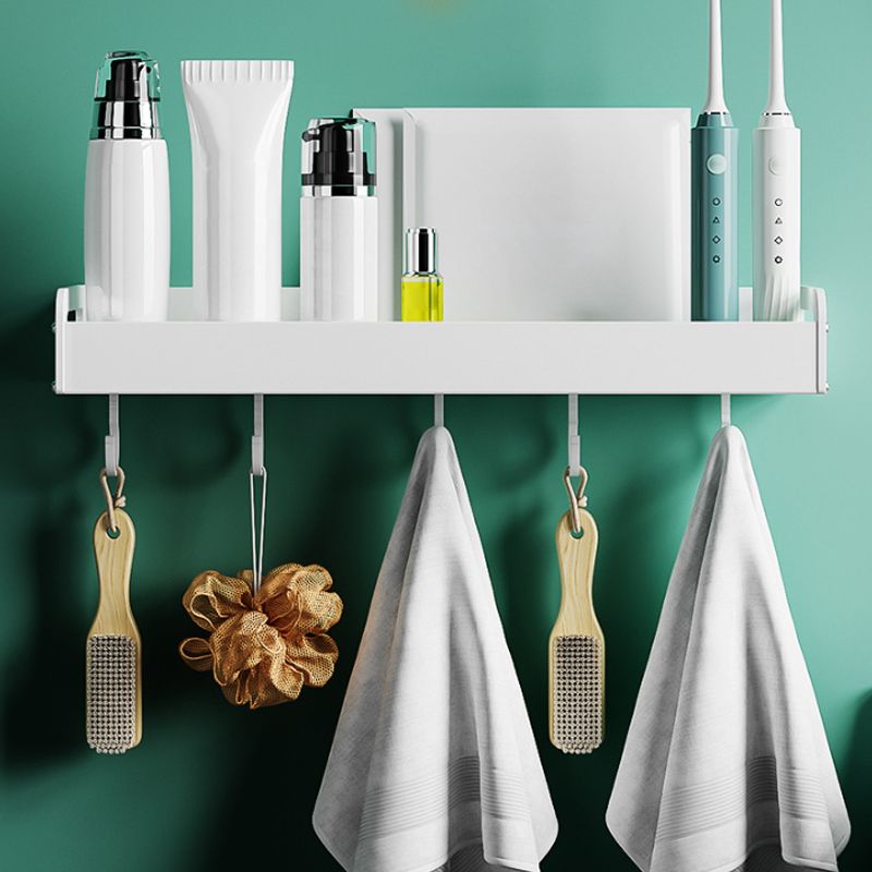 2-Piece Modern Bathroom Accessory Set White Rectangular Bath Shelf Clearhalo 'Bathroom Hardware Sets' 'Bathroom Hardware' 'Bathroom Remodel & Bathroom Fixtures' 'bathroom_hardware_sets' 'Home Improvement' 'home_improvement' 'home_improvement_bathroom_hardware_sets' 1200x1200_74a1e1bd-8b3a-41e8-8c3e-510398eabbe7