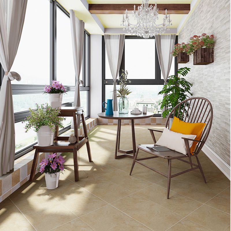 Square Floor Tile Straight Edge Slip Resistant Matte Tile for Balcony Clearhalo 'Floor Tiles & Wall Tiles' 'floor_tiles_wall_tiles' 'Flooring 'Home Improvement' 'home_improvement' 'home_improvement_floor_tiles_wall_tiles' Walls and Ceiling' 1200x1200_74b3e2ba-7062-4774-9af0-2a9615920439