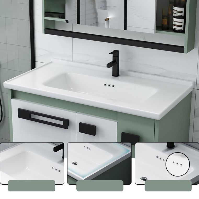 Modern Bathroom Sink Vanity Freestanding Vanity Set with Mirror Clearhalo 'Bathroom Remodel & Bathroom Fixtures' 'Bathroom Vanities' 'bathroom_vanities' 'Home Improvement' 'home_improvement' 'home_improvement_bathroom_vanities' 1200x1200_74d51834-2eb9-4737-b5b1-eab096844995