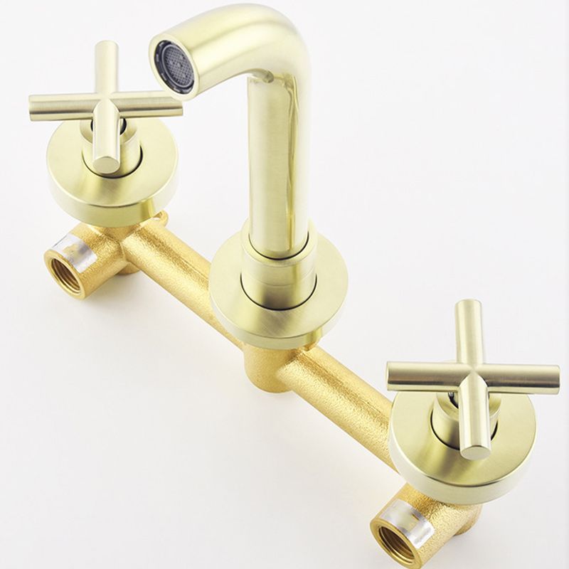 Cross Handle Wall Mounted Bathroom Faucet 3 Hole Luxury Vanity Sink Faucet Clearhalo 'Bathroom Remodel & Bathroom Fixtures' 'Bathroom Sink Faucets' 'Bathroom Sinks & Faucet Components' 'bathroom_sink_faucets' 'Home Improvement' 'home_improvement' 'home_improvement_bathroom_sink_faucets' 1200x1200_74e51b3b-9a94-436b-95cc-494482168f1c