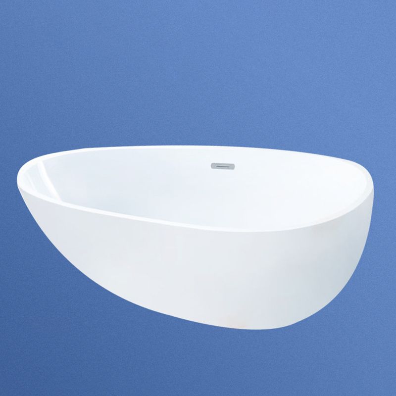 Stand Alone Acrylic Bath Tub White Oval Modern Bathroom Bathtub Clearhalo 'Bathroom Remodel & Bathroom Fixtures' 'Bathtubs' 'Home Improvement' 'home_improvement' 'home_improvement_bathtubs' 'Showers & Bathtubs' 1200x1200_74f6b558-d860-4aa2-bfe1-1b132103ec02