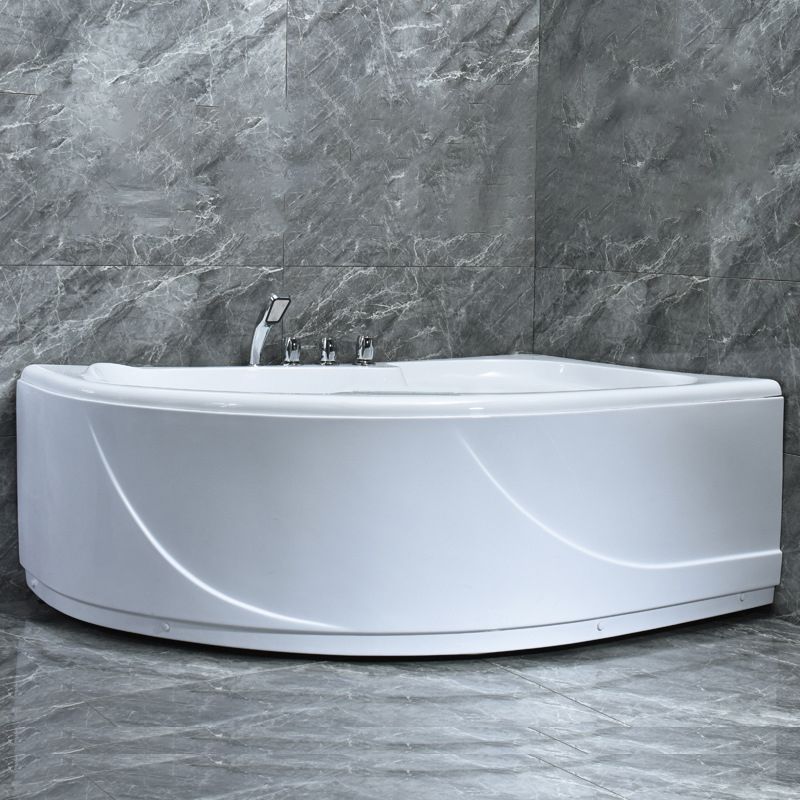 Corner Soaking Acrylic Bathtub Antique Finish Back to Wall Bath Tub Clearhalo 'Bathroom Remodel & Bathroom Fixtures' 'Bathtubs' 'Home Improvement' 'home_improvement' 'home_improvement_bathtubs' 'Showers & Bathtubs' 1200x1200_74f99d90-beb3-4dd7-a2fd-03078940feb2