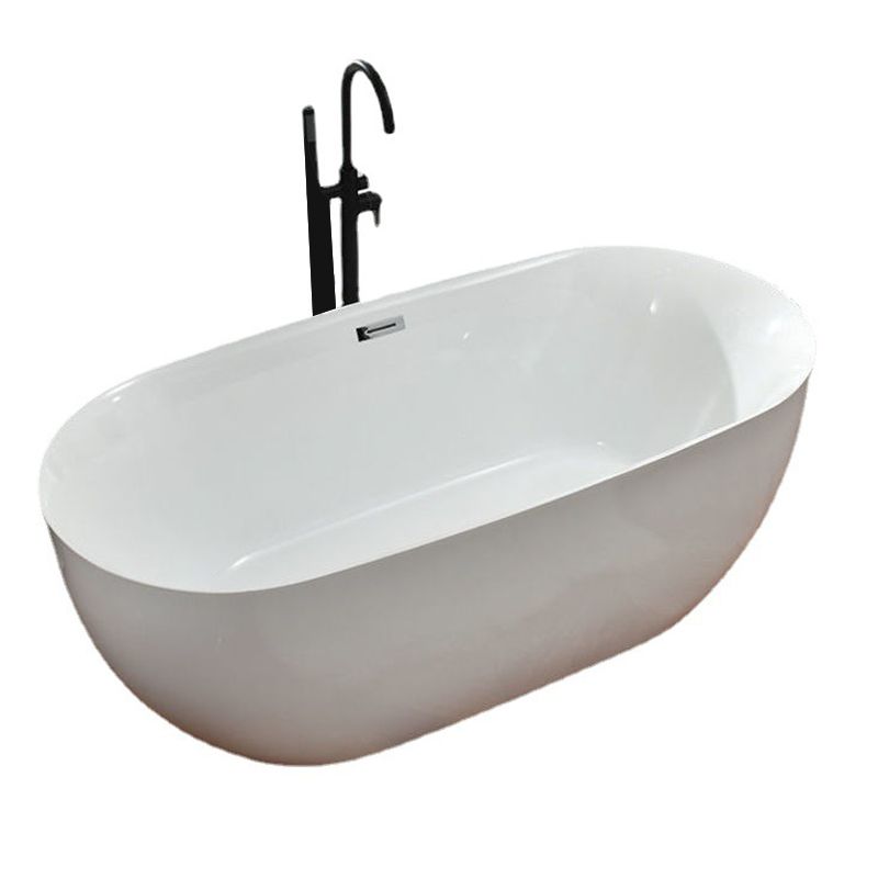 Freestanding Acrylic Bathtub White Modern Center Back to Wall Bath Clearhalo 'Bathroom Remodel & Bathroom Fixtures' 'Bathtubs' 'Home Improvement' 'home_improvement' 'home_improvement_bathtubs' 'Showers & Bathtubs' 1200x1200_750d6fe3-2ca3-449d-b86a-cd48d1fbb6b2