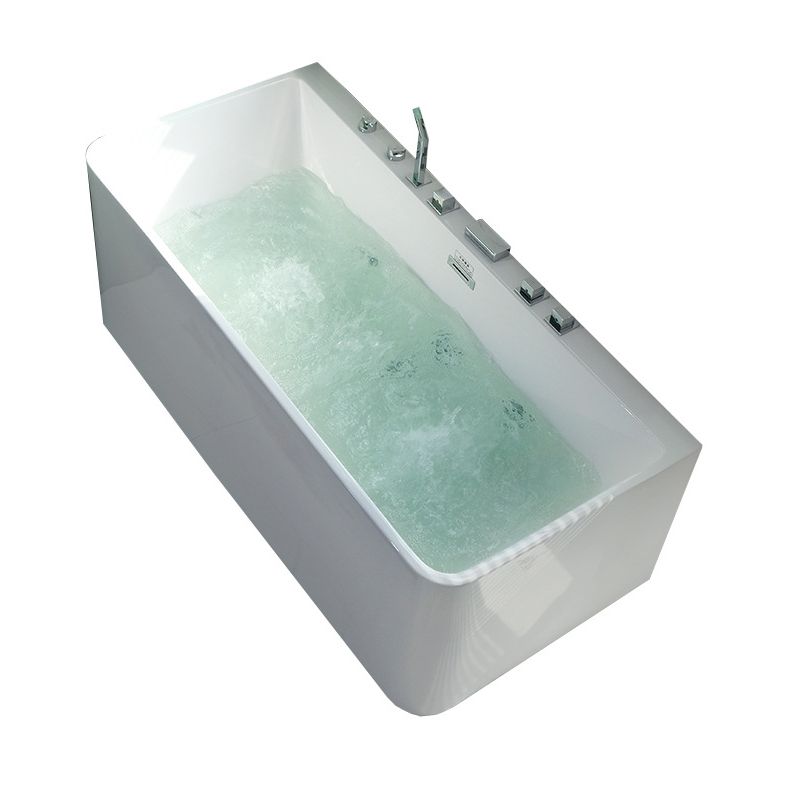 Rectangular Soaking Acrylic Bathtub Contemporary Bath Tub with Drain and Overflow Trim Clearhalo 'Bathroom Remodel & Bathroom Fixtures' 'Bathtubs' 'Home Improvement' 'home_improvement' 'home_improvement_bathtubs' 'Showers & Bathtubs' 1200x1200_7541233a-65c1-498e-8cb2-c5d7bf1c7c12