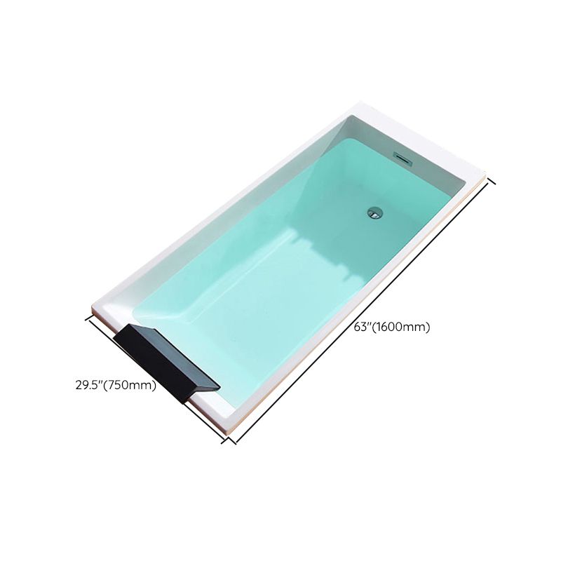 Modern Embedded Bathtub Acrylic Bath Tub with Drain and Massage Device Clearhalo 'Bathroom Remodel & Bathroom Fixtures' 'Bathtubs' 'Home Improvement' 'home_improvement' 'home_improvement_bathtubs' 'Showers & Bathtubs' 1200x1200_7587a7fb-4cc4-45e8-bc9f-994ab04220bf