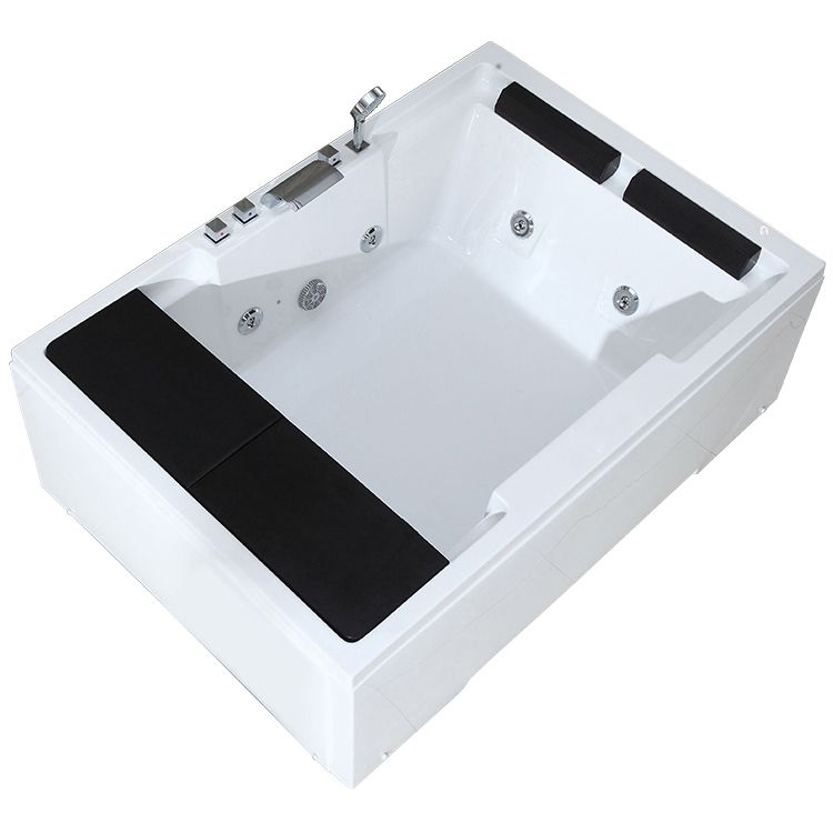 Freestanding Bath Acrylic Soaking White Rectangular Modern Bathtub Clearhalo 'Bathroom Remodel & Bathroom Fixtures' 'Bathtubs' 'Home Improvement' 'home_improvement' 'home_improvement_bathtubs' 'Showers & Bathtubs' 1200x1200_75b7066f-ee9f-4c42-a8de-c76d25269291